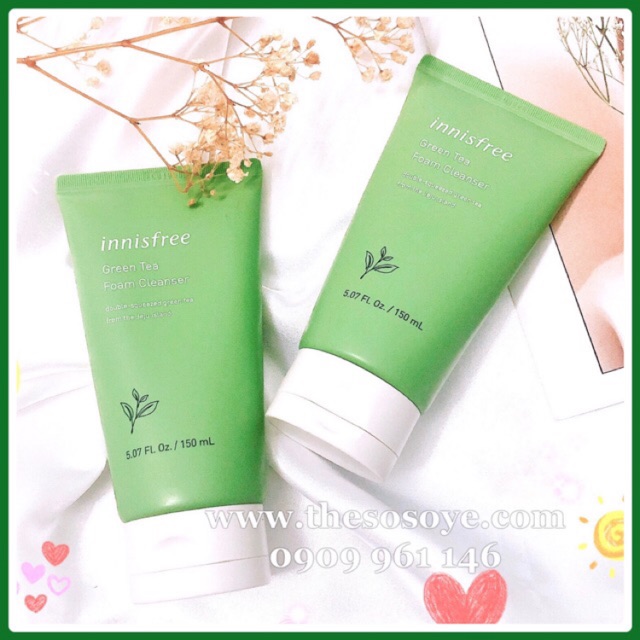 [Date 2024] Sữa Rửa Mặt Trà Xanh Mẫu Mới Innisfree Green Tea Foam Cleanser 150 ml