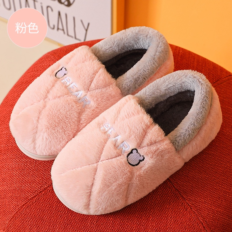 Dép Bông Đi Trong Nhà Bằng Vải Cotton Phủ Lông Cỡ Lớn Thời Trang Mùa Đông Cho Nam Và Nữ