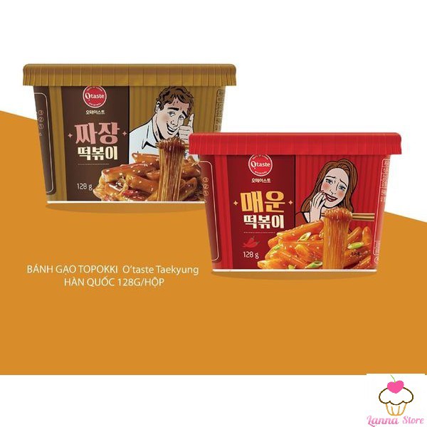 Bánh gạo Topokki &amp; Miến OTaste vị cay ngọt 128gr - Hàn Quốc