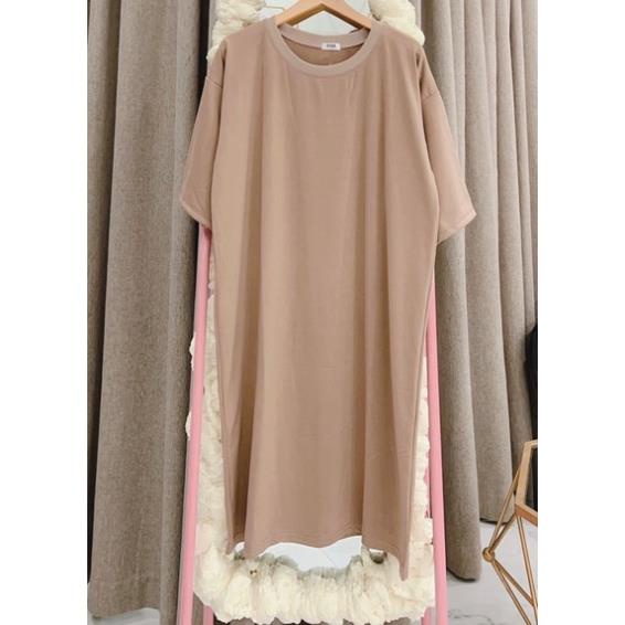 Đầm Vintage 3 Màu Nâu Rêu Và Đỏ Dáng Suông🌸 Váy Trơn Xuông Tay Lỡ Chất Thun Form Rộng Đẹp Bánh Bèo Cá Tính Ulzzang 🌸