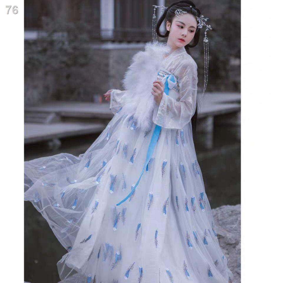 Chính hãng Hanfu Lingque Áo lót nữ Hanfu đầy đặn Bộ đồ mùa xuân và mùa hè Trang phục nữ sinh cải tiến kiểu Trung Qu