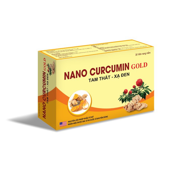 Nano Curcumin tam thất xạ đen-Hỗ trợ  giảm viêm đau dạ dày, tátràng.- tăng cường sức đềkháng.