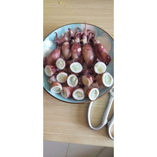 Mực trứng tự nhiên, sz 9-10 con/khay 500g đủ kg. (Giao hỏa tốc TPHCM)