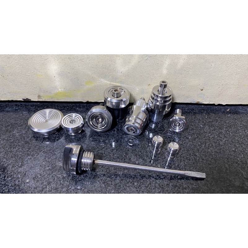 Bộ đồ inox gắn xe máy gù-nắp nhớt-nắp catte-ty nhớt