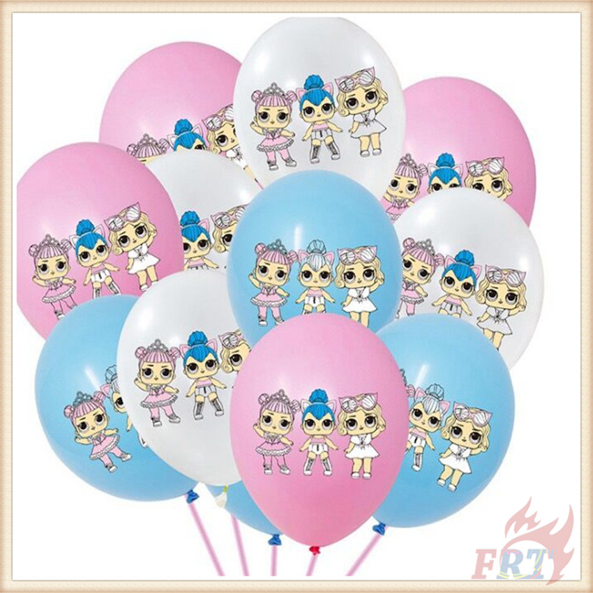 Bóng bay cao su trang trí tiệc sinh nhật in họa tiết hoạt hình L.O.L. Suprise Series 01 cỡ 12inch