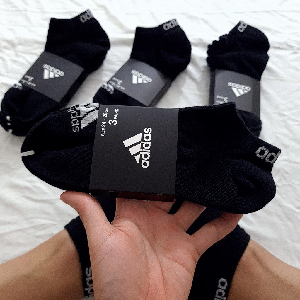 Pack 3 đôi tất thể thao Das cổ ngắn màu Đen ( hàng xuất nhật )
