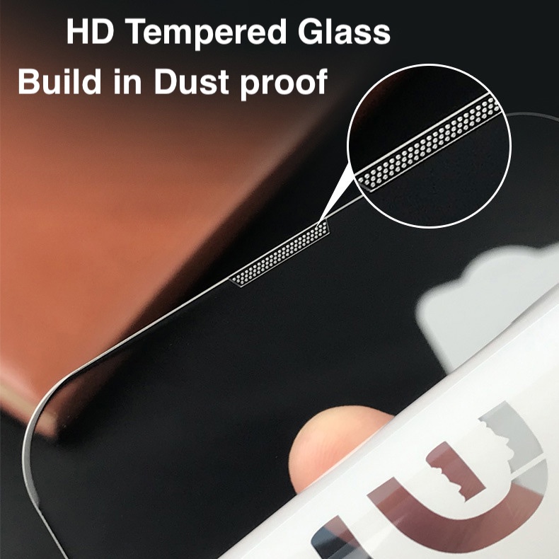 Kính Cường Lực Chống Bụi & Dấu Vân Tay Cho iPhone 13 12 Mini 11 Pro Xs Max XR 14Pro 14max 14Promax