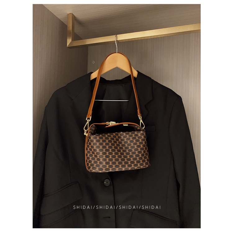 Túi Đựng Hộp Cơm Trưa Một Bên Vai Họa Tiết Hoa Cổ Điển Cầm Tay Dễ Phối Đồ