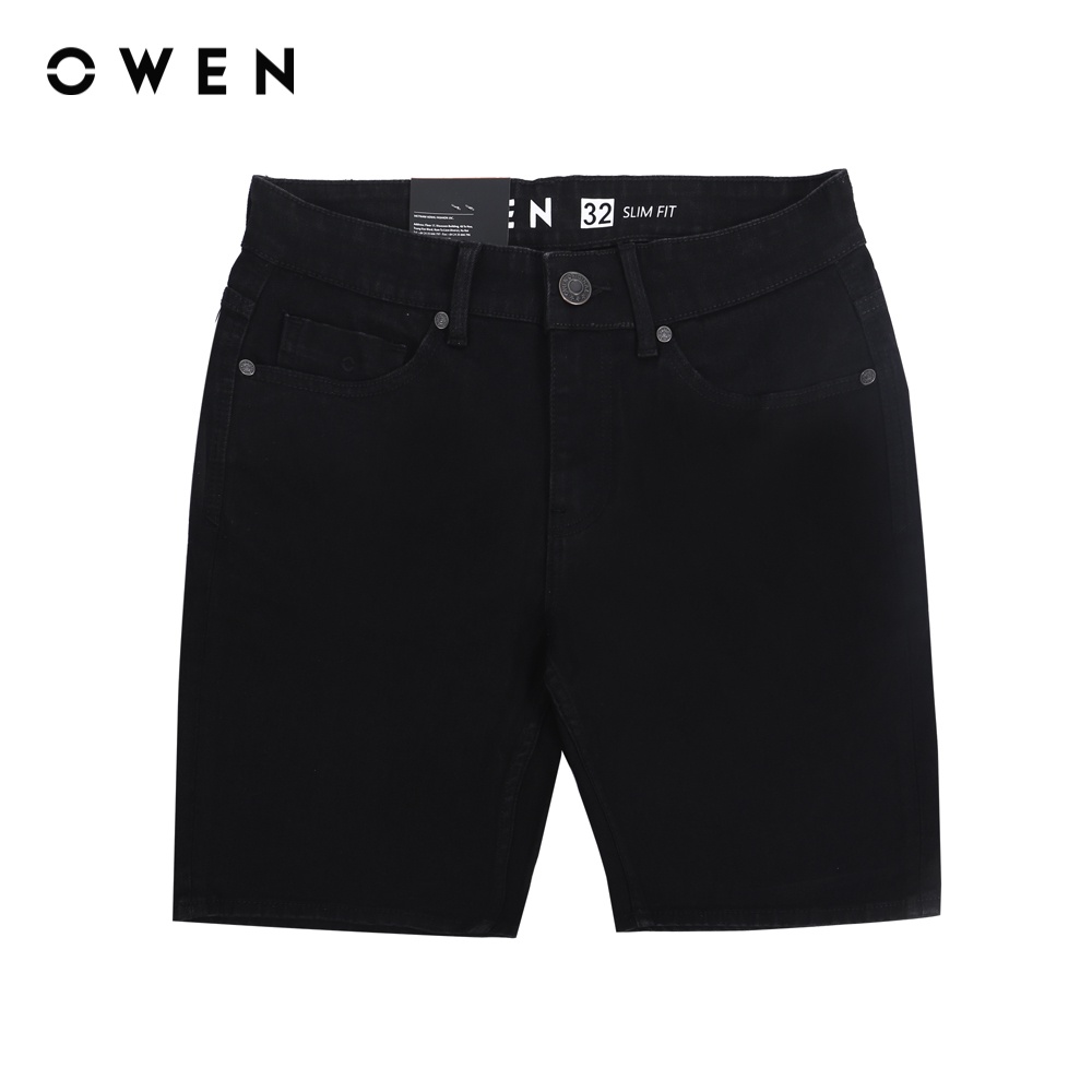 OWEN - Quần short Slim Fit màu Đen - SJ221417