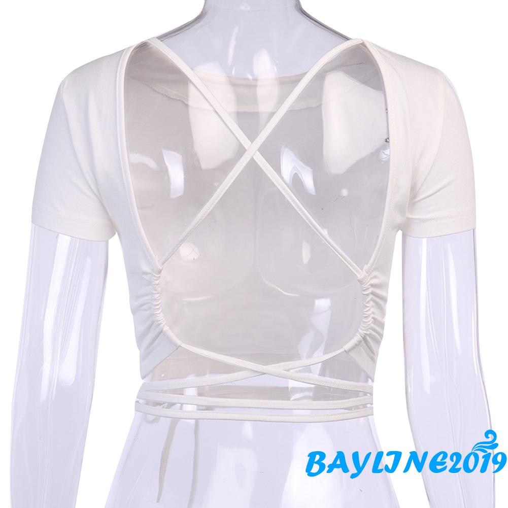 Áo lửng hai dây hở lưng màu trơn quyến rũ cho nữ