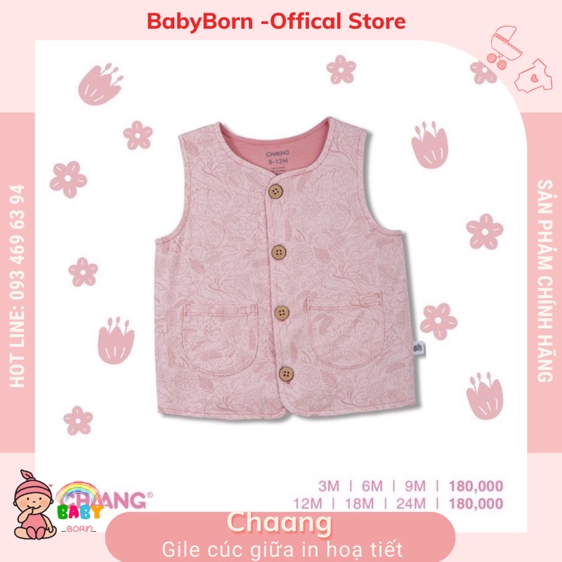 Chaang - Gile cúc giữa in hoạ tiết xinh xắn, mềm mại