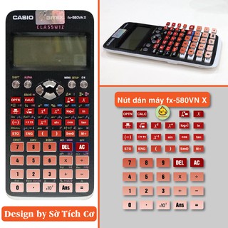 Dán Bàn Phím FX580vn-x - Miếng decal dán bàn phím máy tính casio nhiều màu sắc MSP: Phim580