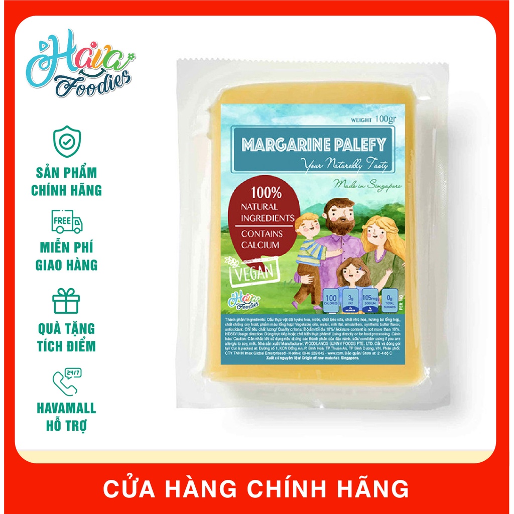 Bơ Thực Vật Thuần Chay Havafoodies Gói 100gr - Vegan Butter