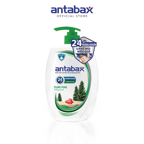 Nước Rửa Tay Bảo Vệ Da Kháng Khuẩn Antabax Pure Pine Thông Xanh 500ml