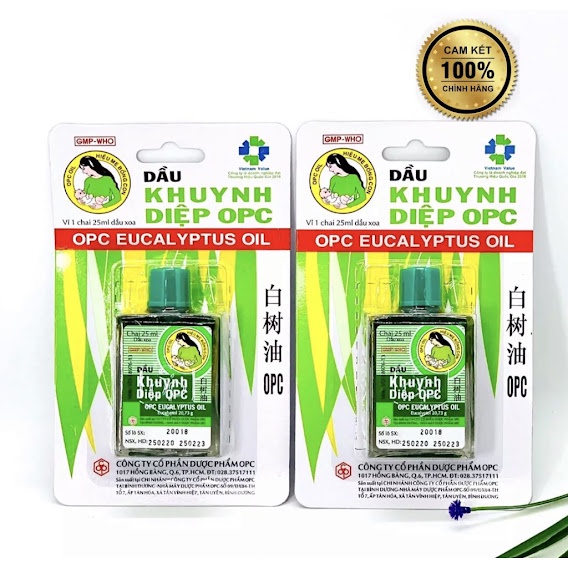 Dầu Khuynh Diệp Opc Chai 25ml, Nước Dầu Màu Xanh