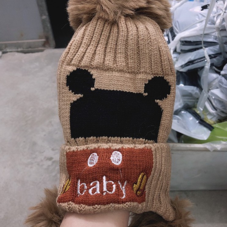 MŨ LEN CHO BÉ LỚN TỪ 5 TUỔI TRỞ LÊN LÓT NỈ CỰC ẤM