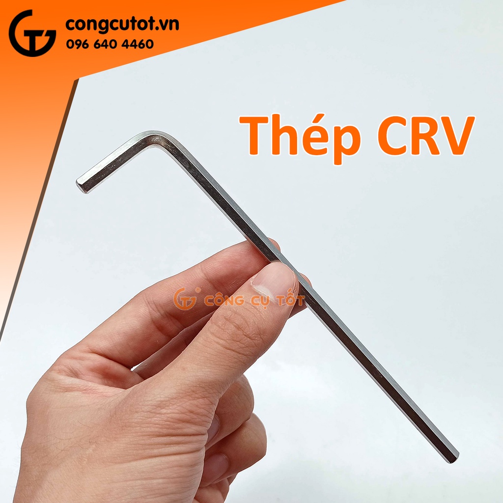 Lục giác thuần chữ L lẻ  thép CrV trắng