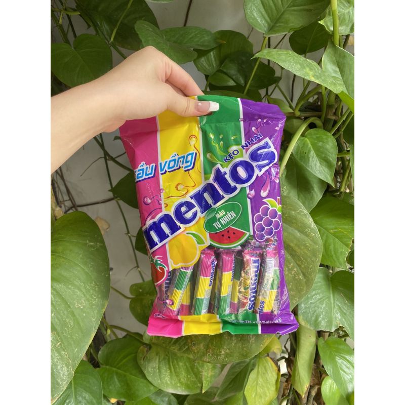 Kẹo Nhai Mentos Cầu Vồng mini hương trái cây 24 thỏi