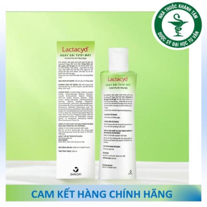 ! ! Dung dịch vệ sinh phụ nữ Lactacyd ngày dài tươi mát - Lactacyd lá trầu không