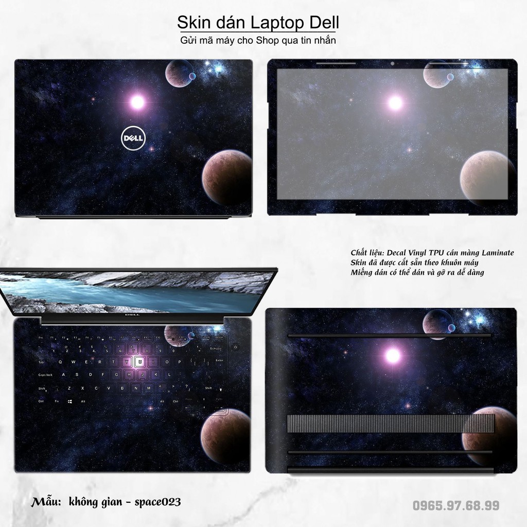 Skin dán Laptop Dell in hình không gian nhiều mẫu 4 (inbox mã máy cho Shop)