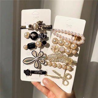 Sét 6 kẹp tóc đính đá phong cách Hàn Quốc