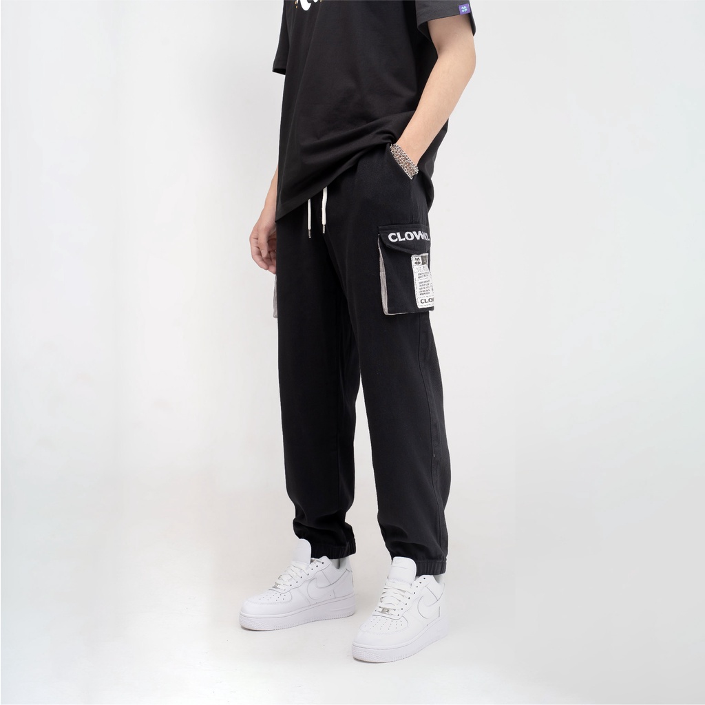 Quần dài local brand Clownz Jogger Cargo form ống rộng, dáng unisex