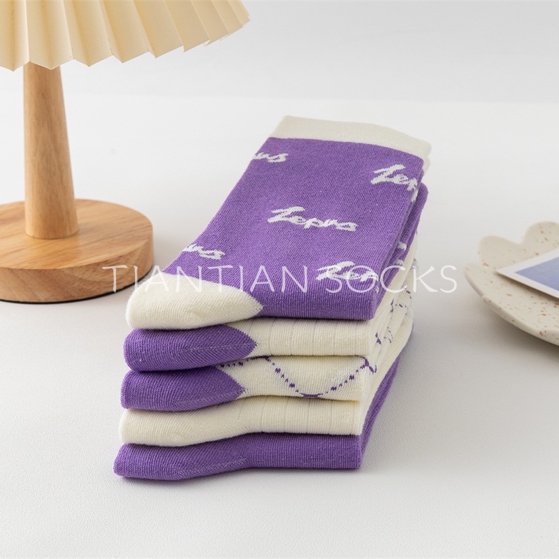 TIAN TIAN T114 Tất vớ nữ cổ cao Đôi vớ Cotton in hình thỏ dễ thương nhiều màu phong cách Nhật Bản