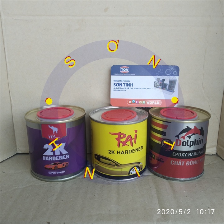 Chất đóng rắn sơn 2 thành phần Dolphin , Yes , Rai 200gr - 1 lon