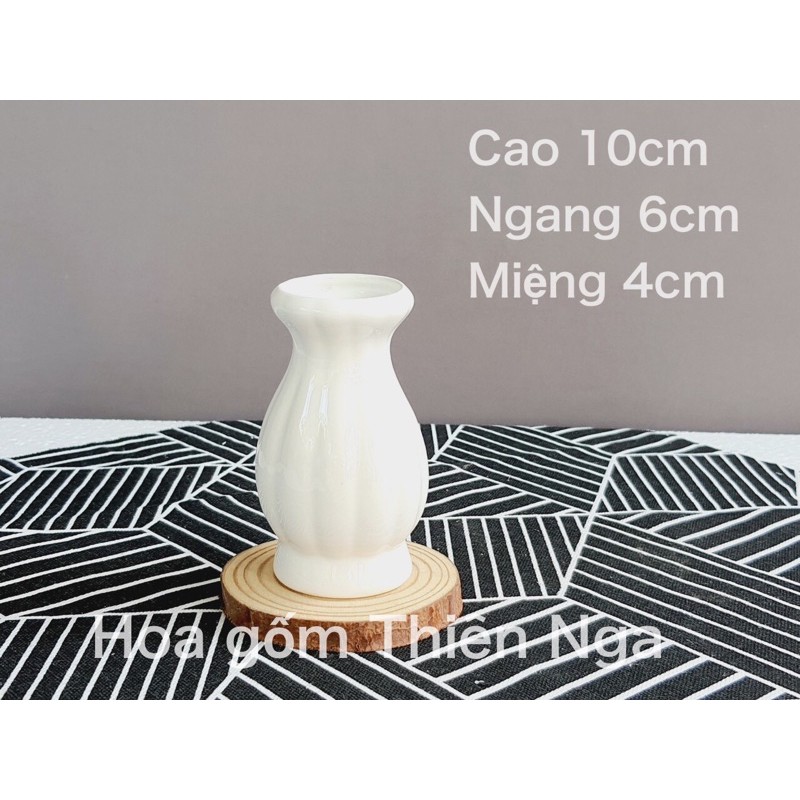 Lọ hoa gốm sứ mini - cao 9cm