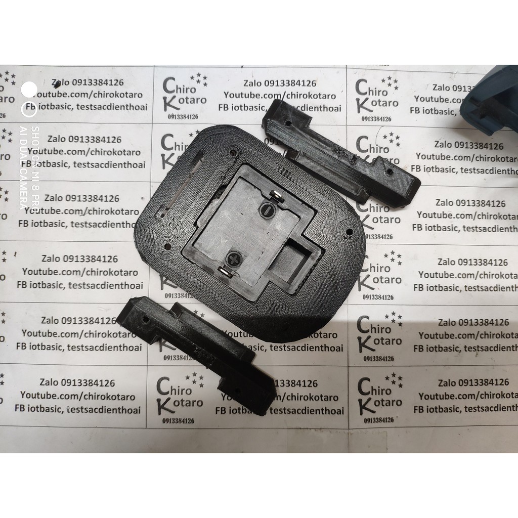 [in 3D] Đế chuyển chân khoan, vit Bosch GSR 14.4V dạng đút sang dùng hộp pin cài Makita
