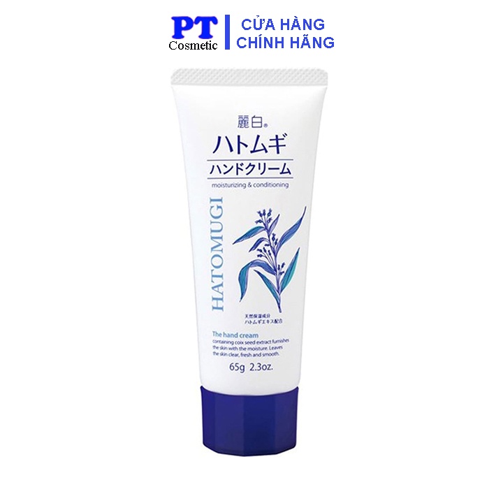Kem Dưỡng Da Tay HATOMUGI Hạt Ý Dĩ Reihaku Hand Cream 65g