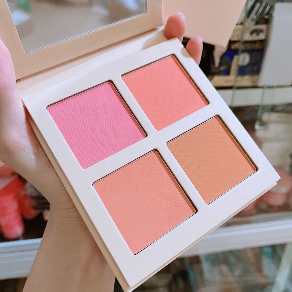 Bảng phấn má hồng MoonSlice Beauty Blushing Moon 4 ô tone hồng, cam siêu xinh [Chính Hãng]