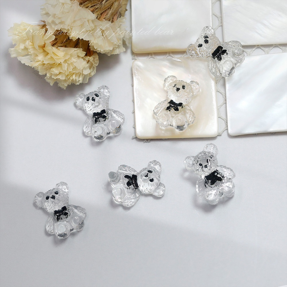 1 / 5 Phụ Kiện Trang Trí Móng Tay Hình Gấu 3D Dễ Thương