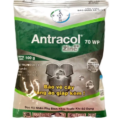 Antracol 70WP_100g Bảo vệ cây khỏi nấm bệnh bằng áo giáp kẽm, phòng và trị bệnh do nấm trên nhiều lo