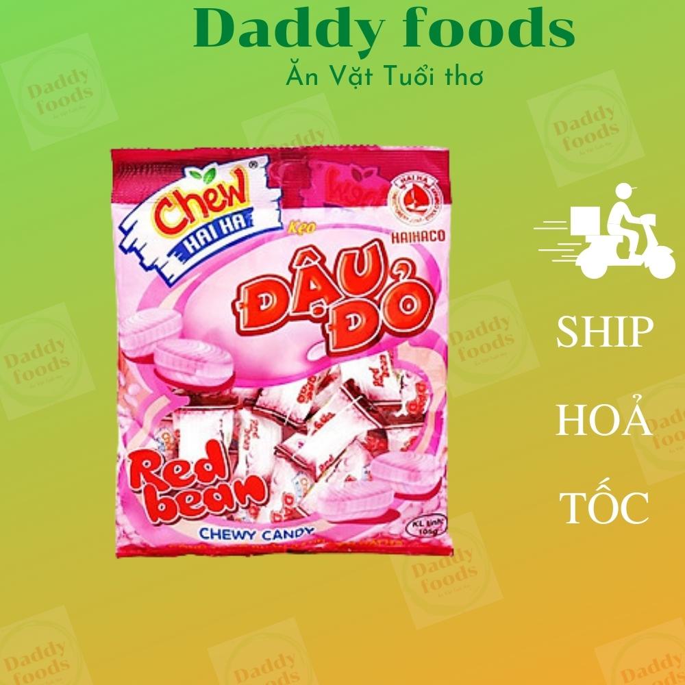 Kẹo chewy vị đậu đỏ HẢI HÀ 30 viên 100g hạn sử dụng dài
