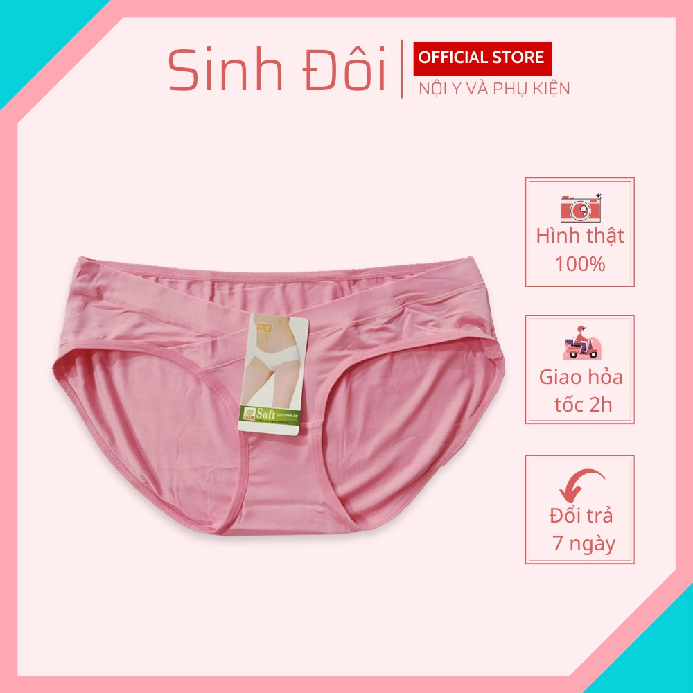 Quần lót bầu Soft chất liệu cotton cao cấp mềm mịn thấm hút mồ hôi dạng lưng chéo size 60kg-85kg