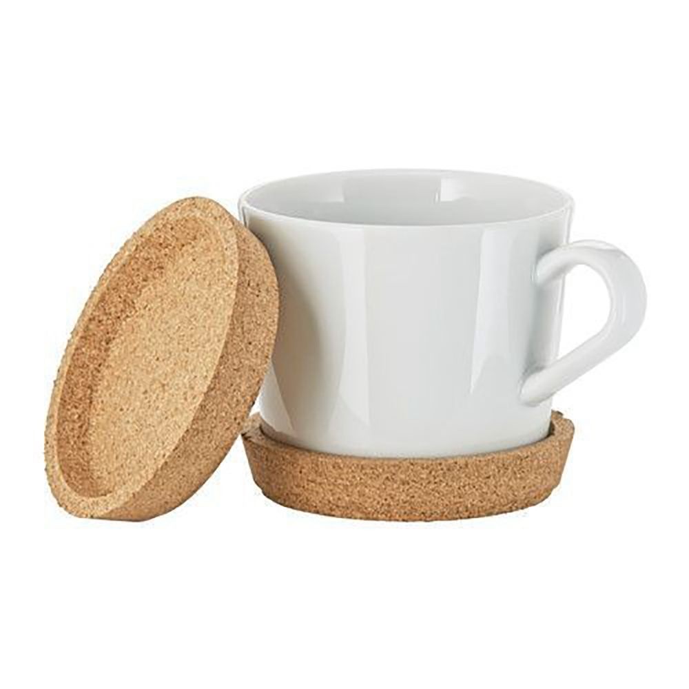 1/ 5 đế lót ly bằng gỗ bần cách nhiệt chống trượt cho nhà bếp/ văn phòng