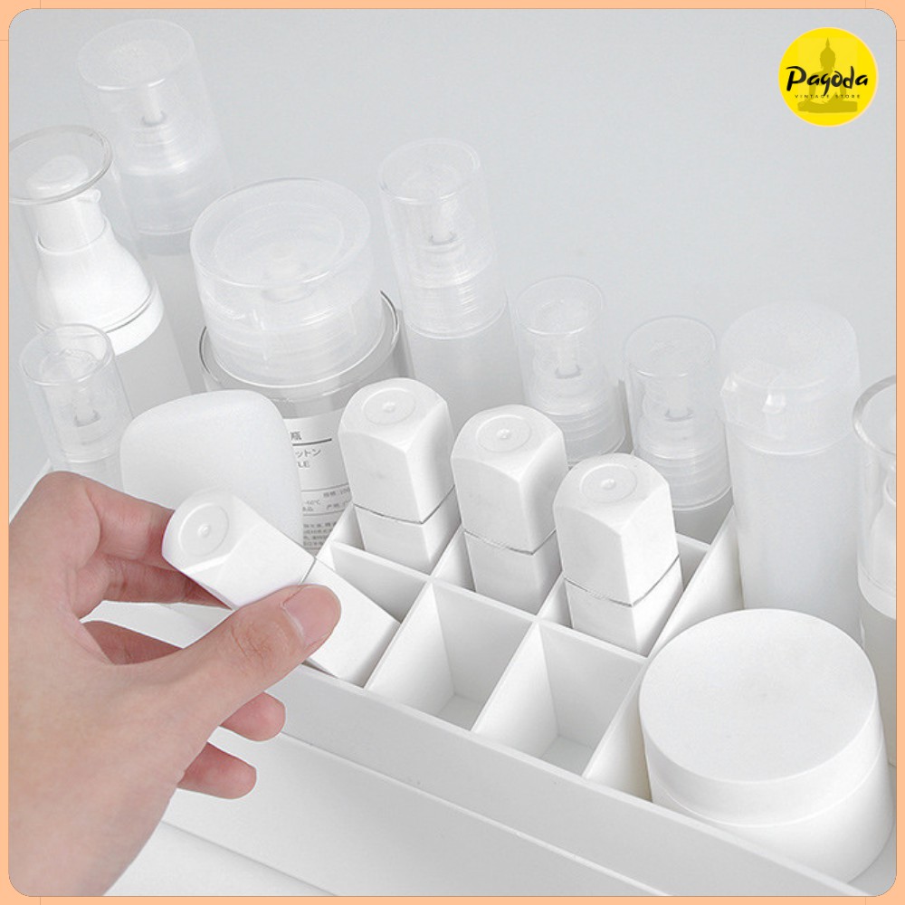 (SP mới) Hộp đựng mĩ phẩm 2 tầng lắp ghép tiện lợi =&gt; Follow shop nhận mã giảm giá