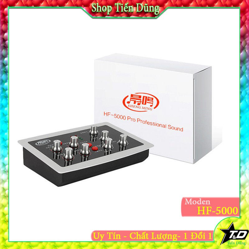 Sound card hf5000 có autu-tune dòng cao cấp hỗ trợ nguồn 48v dùng cho tất cả các dòng mic thu âm