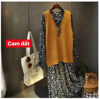 [ Sẵn ] Áo Gile Len Trơn Vintage ( Có ảnh thật )