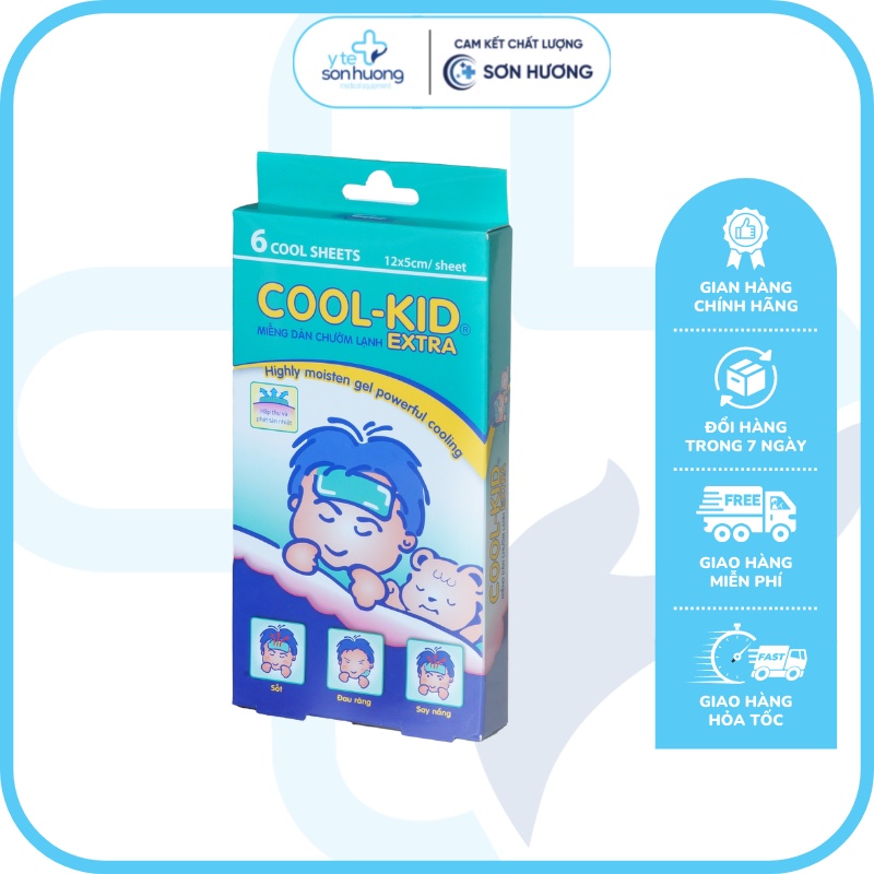 Miếng dán chườm lạnh COOL-KID Extra hạ sốt cho trẻ em 2 miếng/gói