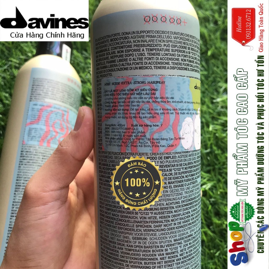 [Davines-Italia] Gôm xịt siêu cứng Davines An Extra Strong Hairspray 400ml