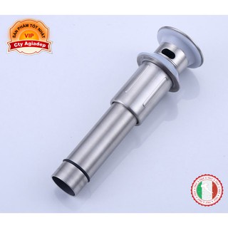 Phông Lật - Nút Ấn Xi Phông cho chậu rửa Lavabo - Thép ITALIA cao cấp SUS304 100 năm ko rỉ