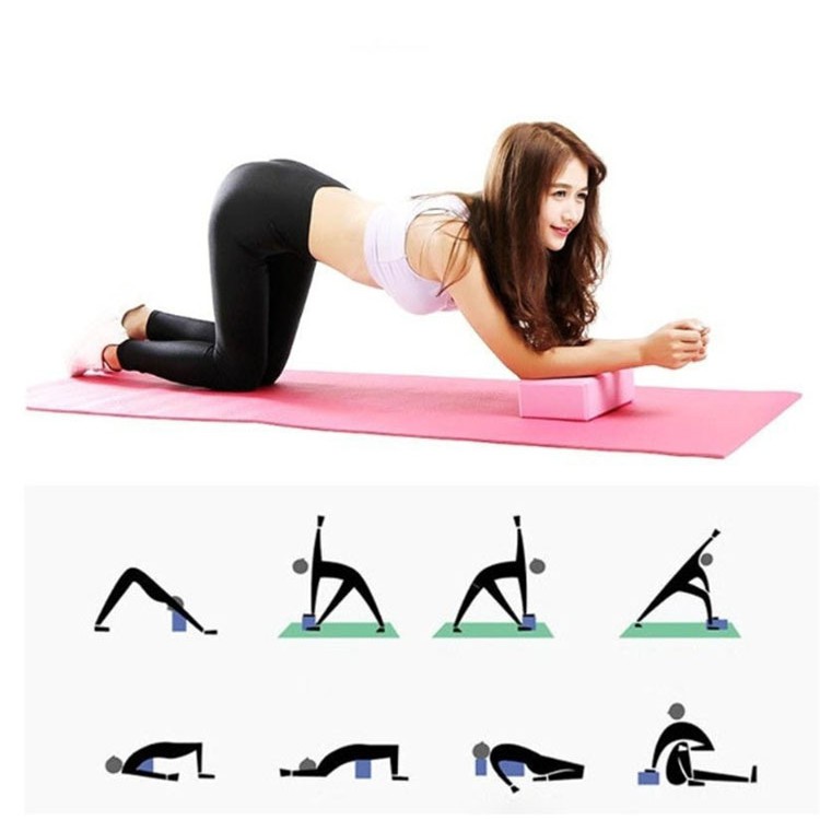 Gạch tập Yoga, Gối tập yoga xốp cao cấp EVA Cứng gấp 3 lần loại gạch tập thông thường