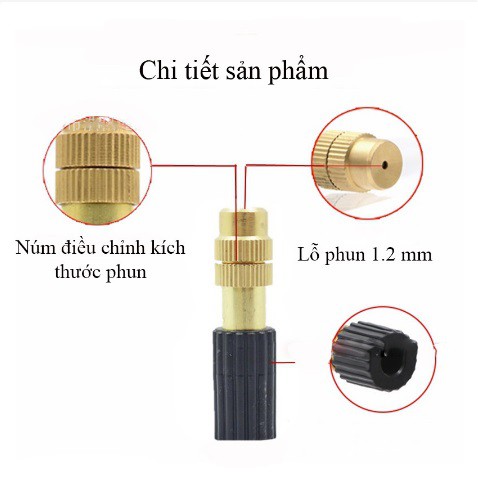 Béc phun tưới lan bằng đồng, tưới cây cảnh dạng sương