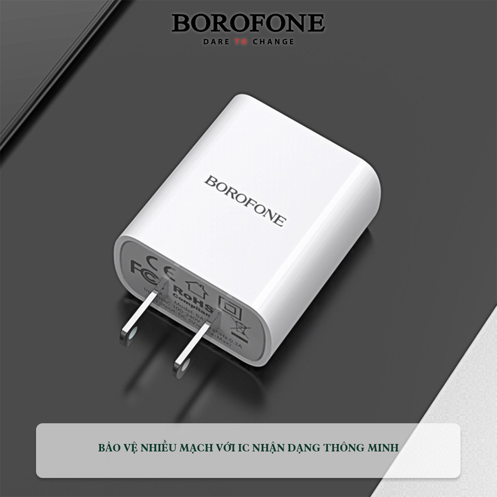 Củ sạc thông minh một cổng Borofone BA20 - AK Mobile