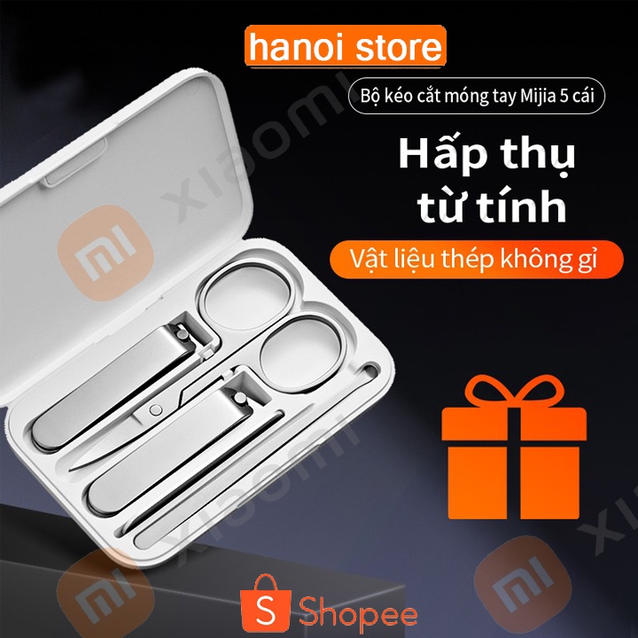 Bộ bấm móng tay 5 món Xiaomi MJZJD002QW thép không gỉ cao cấp, độ bền cực cao, thiết kế thông minh