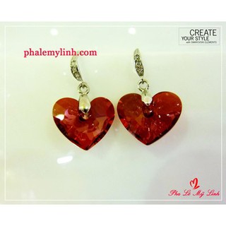 Bông tai pha lê Swarovski Truly in love heart