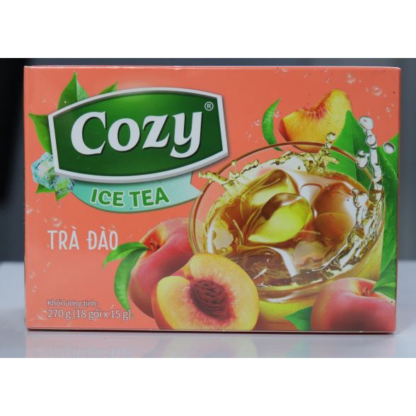 TRÀ ĐÀO COZY HÒA TAN - hộp (18 gói x 15gr)