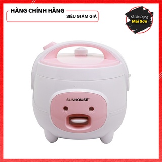 Nồi cơm điện mini 1.8 lít thông minh nắp rời sunhouse shd8607w nấu cơm nhanh dễ dàng sử dụng và vệ sinh